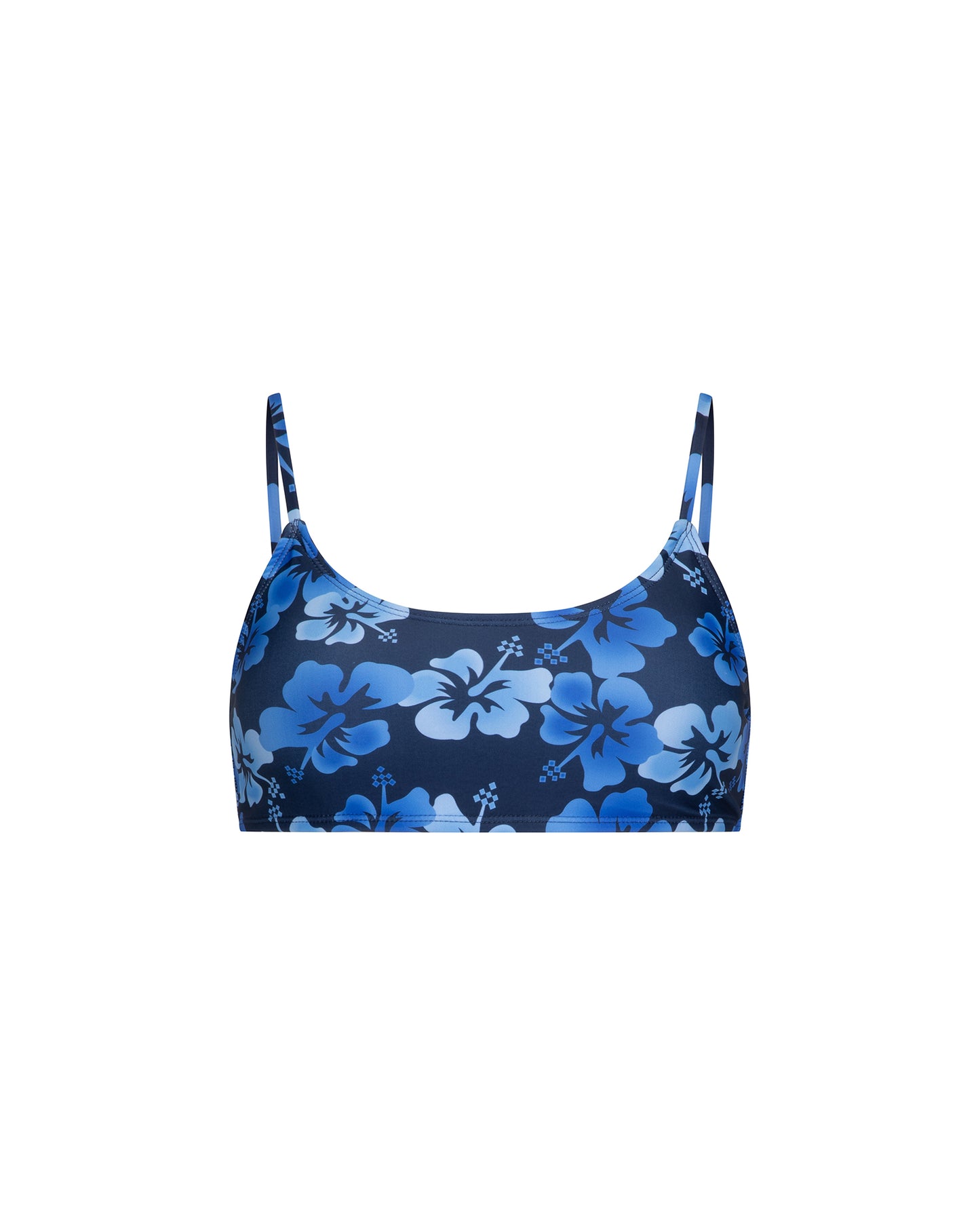 Coconut Bikini Top Blue Floral