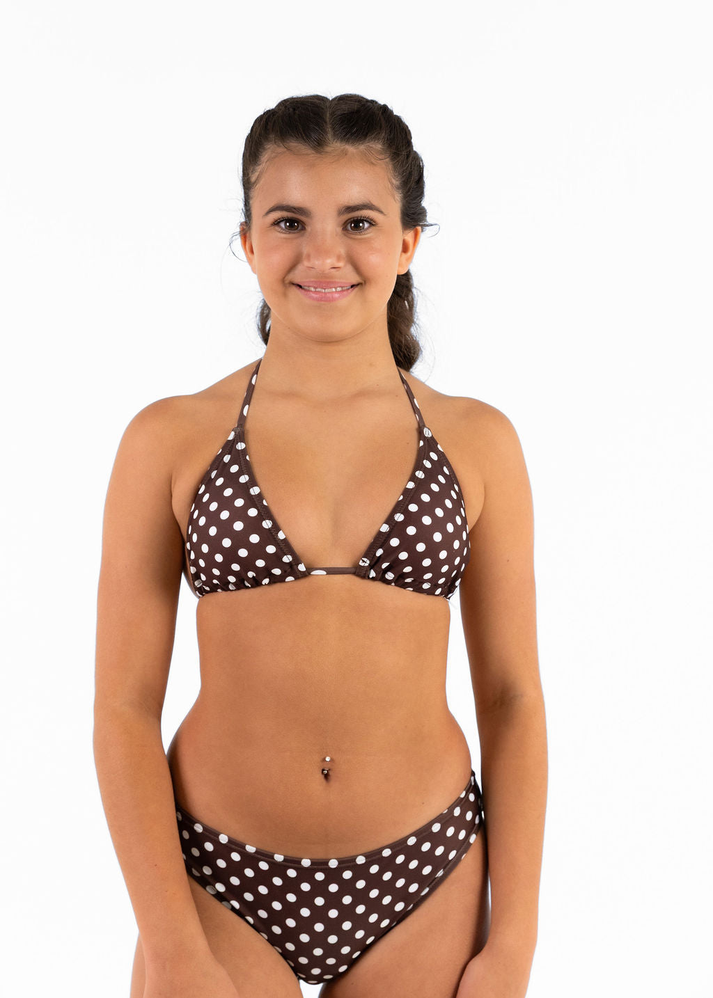 Heatwave Bikini Top Chocolate Polka